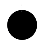 2 1/2" Black Circle Plastic Medallion Badges