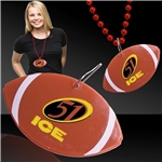 Brown Football Plastic Medallion Badges