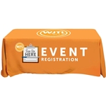 All Over Full Color Dye Sub Table Cover - flat poly 4-sided, fits 8' table