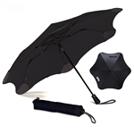 The Blunt Metro 37" Black Umbrella Black Aerodynamic Aluminum Collapsible Auto-Open Canopy