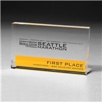 Rectangular Acrylic Paperweight - 2-1/2" x 4" x 1/2"