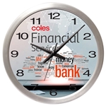 "BRIDGE" 14" Brushed Metal Wall Clock