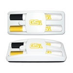 Dry Erase Gear Marker & Eraser Set with Black & Yellow Markers