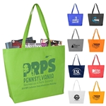 21"W x 15"H x 5" Gusset - "CAROLINA" Large Shopping and Beach Tote Bag With Hook & Loop Fastener Closure