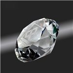 Clearaward Optical Crystal Diamond-Shaped Paperweight 2 3/4 In