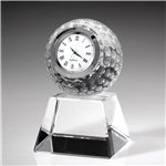 Clearaward Tee-Off Time Golf Ball Optical Crystal Desk Clock Award