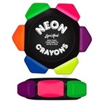 Crayo-Craze® Neon 6 Color Crayon Wheel With Black Housing