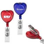 Heart- Shaped Retractable Badge Holder