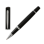 Cerruti Soft Rollerball Pen Cap-Off Brass Black Soft Touch Wide Body Barrel Texture