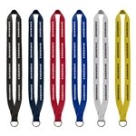 3/4" Polyester Lanyard with Sewn Silver Metal Split-Ring