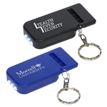 Solar Powered Light & Whistle Key Chain