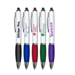 iWriter® Pro - Stylus & Retractable Ball Point Pen (Colored Stylus) - Black Ink