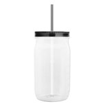 Garyline® 27 oz Tritan™ Clear Mason Jar with Lid and Straw