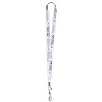 "MCGILL" 1" Super Soft Polyester Multi-Color Sublimation Lanyard