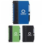 5” x 7” Ruler Notebook with Flags and Stylus Pen