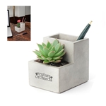 Kikkerland Small Concrete Desk Planter