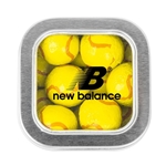Window Tin with Chocolate Tennis Balls