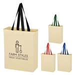 Natural Cotton Canvas Grocery Tote Bag