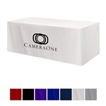Fitted Poly/Cotton 4-sided Table Cover - fits 8' standard table