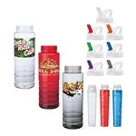 26 oz PET Bottle with Flip Spout & Ice Stick