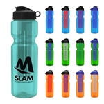Champion - 28 oz Transparent Bottle with Flip lid and Large Infuser