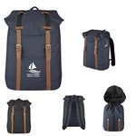 Flap Drawstring Backpack