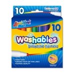 Set of 10 Washable Markers - Assorted Colors - USA Made