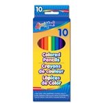 Set of 10 Colored Pencils 7" Pre-Sharpened - Assorted Colors