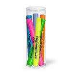 Broadline Fluorescent Highlighters 6 Pack Tube Set - USA Made