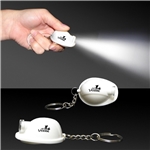 2" White Safety Helmet Flashlight Keychain