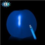 12 Inch Inflatable Beach Balls with one 6 Inch Glow Stick - Blue