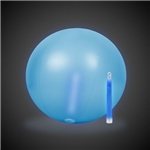 12 Inch Inflatable Beach Balls with 1 - 6 Inch BLUE Glow Stick