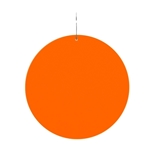 2 1/2" Orange Circle Plastic Medallion Badges