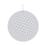 2 1/2" Golf Ball Plastic Medallion Badges