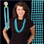 Metallic Teal Mardi Gras Beads