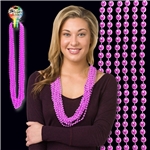 Metallic Light Pink Mardi Gras Beads