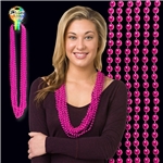 Metallic Pink Mardi Gras Beads