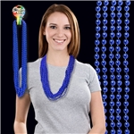 Metallic Blue Mardi Gras Beads