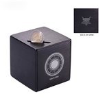 Troika Sesame Savings Bank Ingenious Open Matte Black Anodized Aluminum