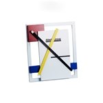 MoMA DeStijl Wall Clock w/ Colors and Geometric Forms