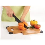 Bamboo Cutting Board with Knife