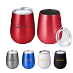 10 oz Stemless Insulated Wine Tumbler With Lid
