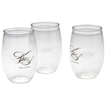16 oz Plastic Stemless Wine Glass