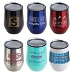 Onyx 12 oz Stainless Steel/Polypropylene Wine Goblet