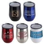 Onyx 12 oz Stainless Steel/Polypropylene Wine Goblet