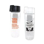 20 oz Durable Clear Glass Bottle with Flip Top Lid