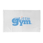 White Performance Large Flat Hem Fitness Towel