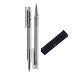 Lamy Push-Action Brushed Stainless Steel Ballpoint Pen Silver