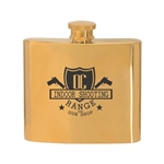 5 oz Stainless Steel Gold Plated Hip Flask