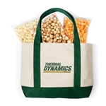 Snack On The Beach Embroidered Canvas Boat Tote Gift Set